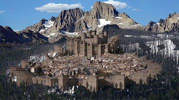 3-D rendering of Castle Nŏdrēōf by the Author